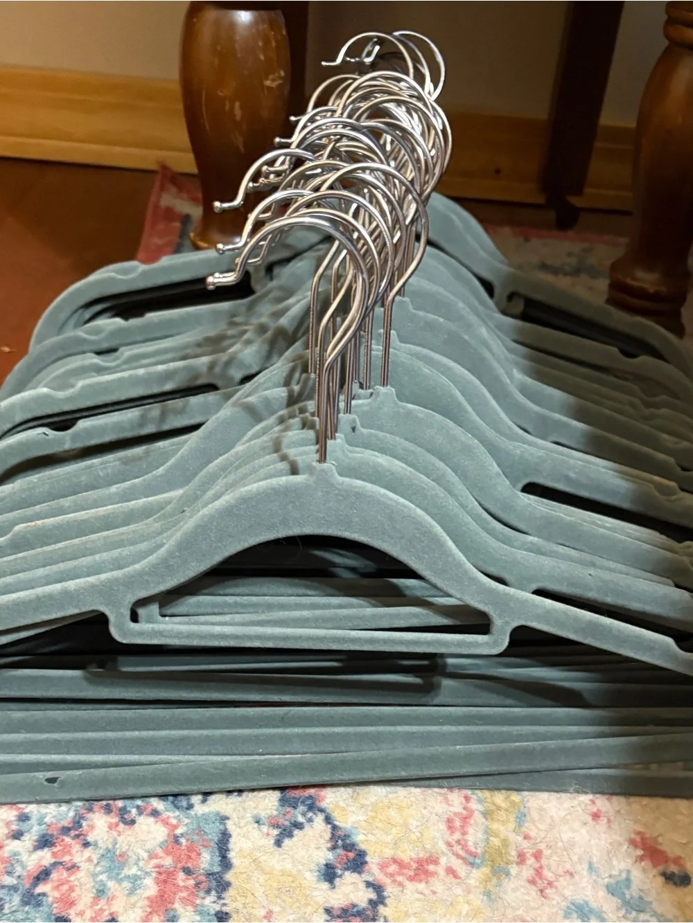 Pack of 50 Coat Hangers, Heavy-Duty Velvet Hangers with Non-Slip Design